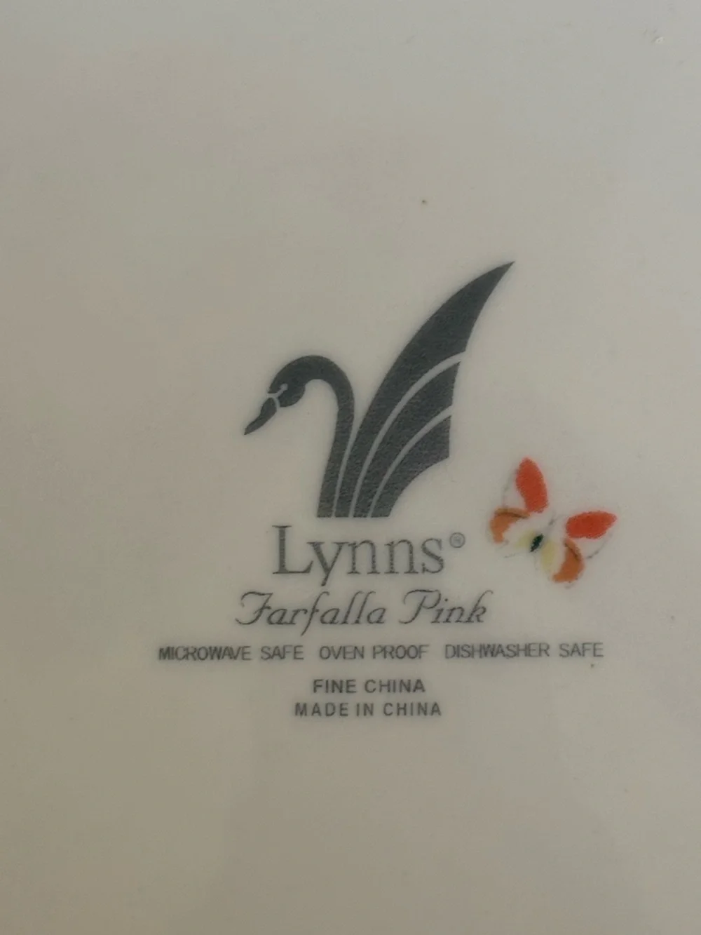 Set of 3 Lynn’s Farfalla Pink Rim Orange Butterfly Dinner Plates Size 10.5”D